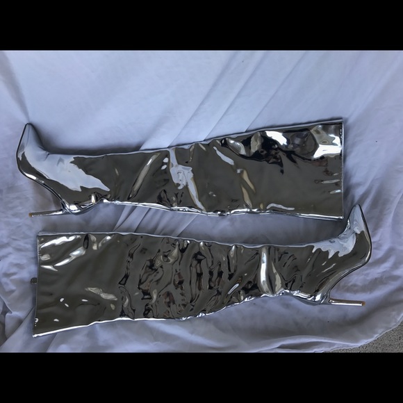 fashion nova silver boots